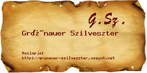 Grünauer Szilveszter névjegykártya