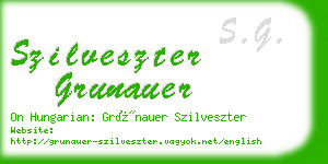 szilveszter grunauer business card